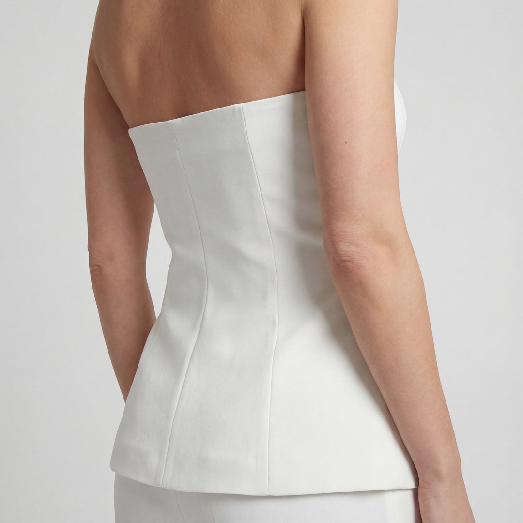 Riche | Women's Two-Piece Strapless Suit Set with Straight-Leg Pants