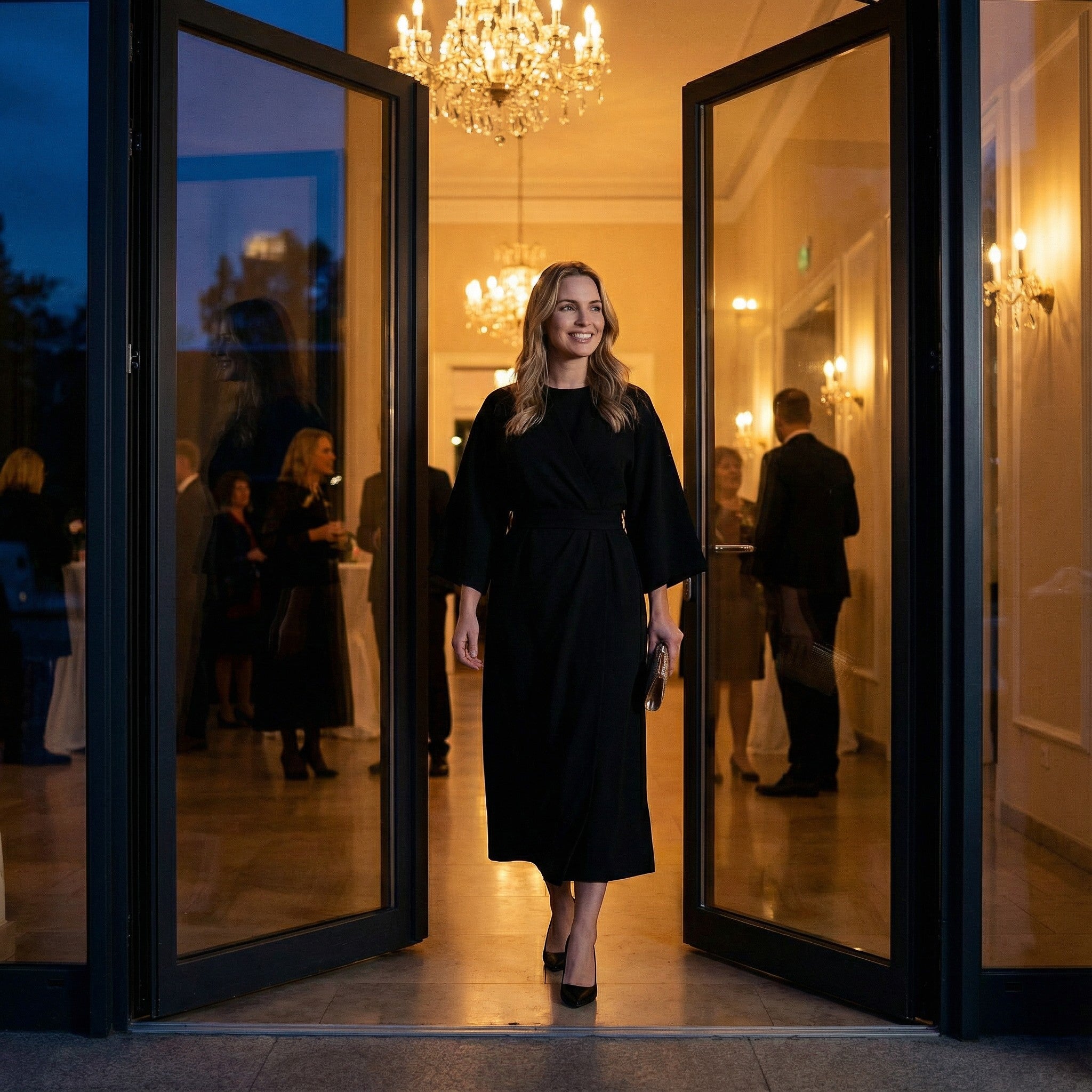 Riche | Robe femme élégante cintrée à la taille