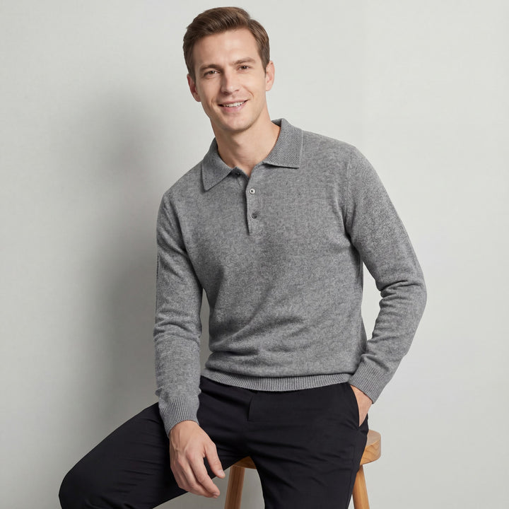Riche | Men's wool polo sweater