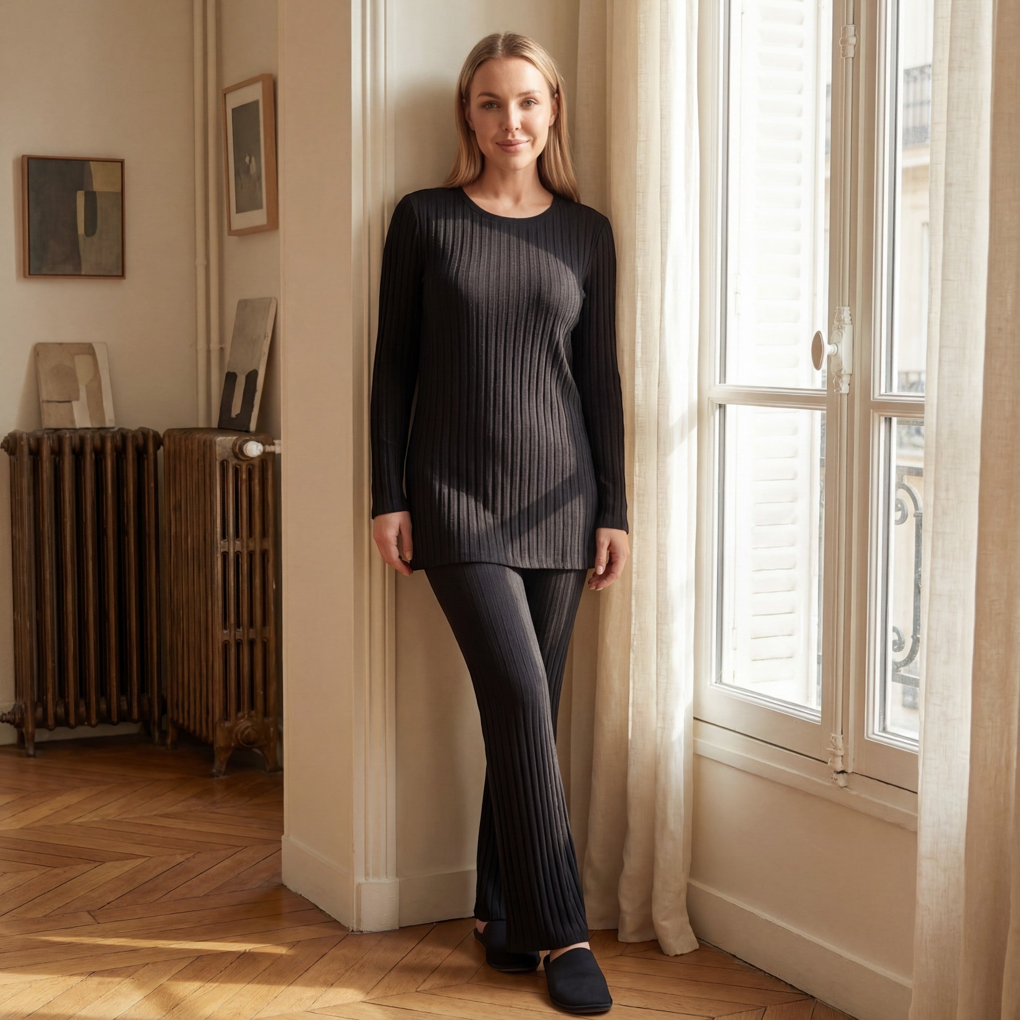 Riche | Ensemble Deux Pièces Femme en Maille Côtelée