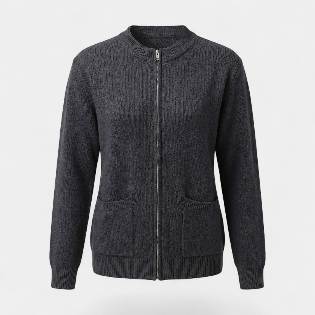 Riche | Women's Zipper-Front Knit Cardigan