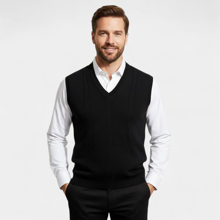 Riche | Ärmellose Strickweste für Herren – mit elegantem V-Ausschnitt