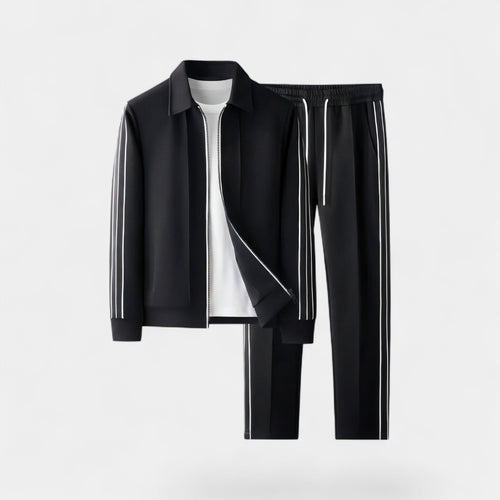 Riche | Ensemble veste décontractée homme en maille fine coupe 3D