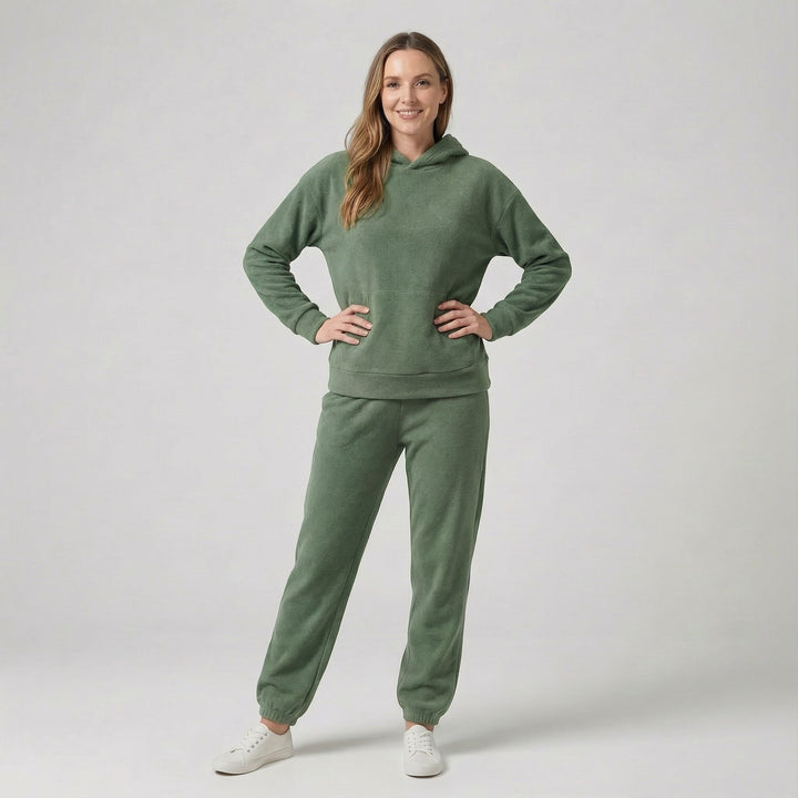 Riche | Ensemble casual femme en coton à capuche