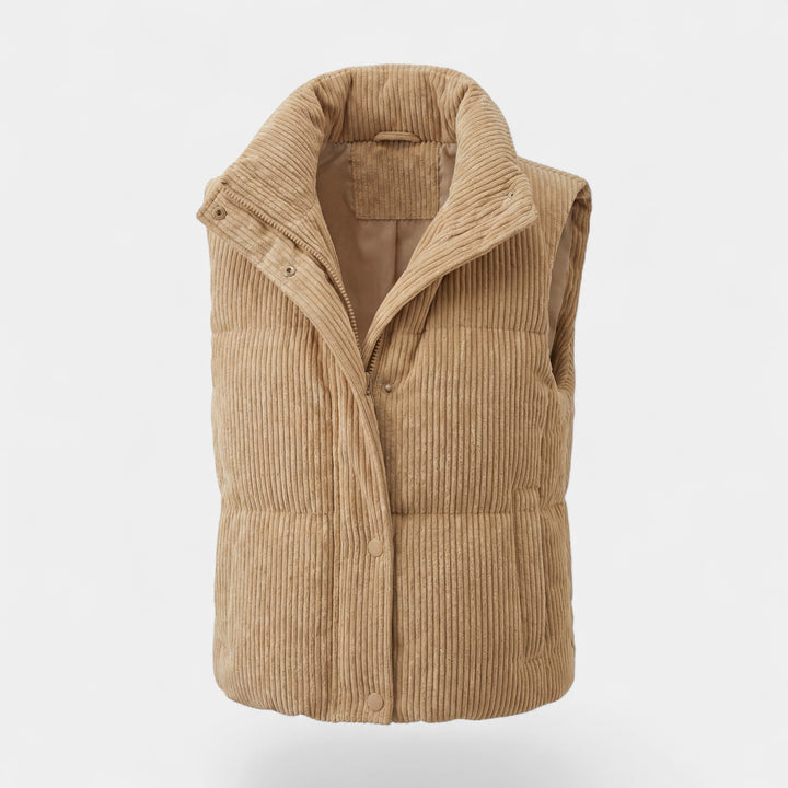 Riche | Veste Femme Matelassée Sans Manches à Col Montant