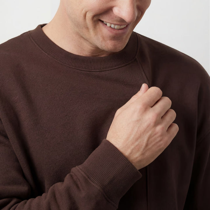 Pull homme en coton mélangé – Coupe décontractée col rond