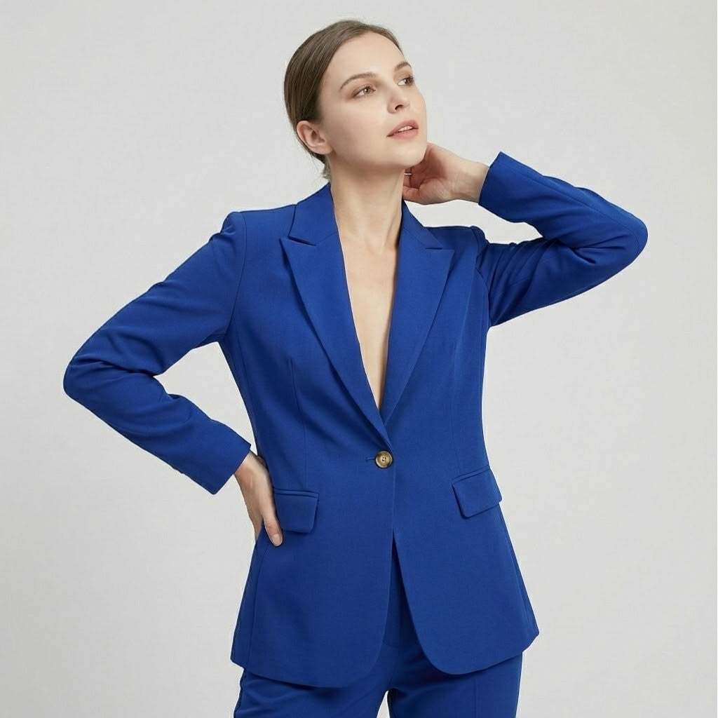Blazer femme en tissu – Coupe structurée à bouton frontal