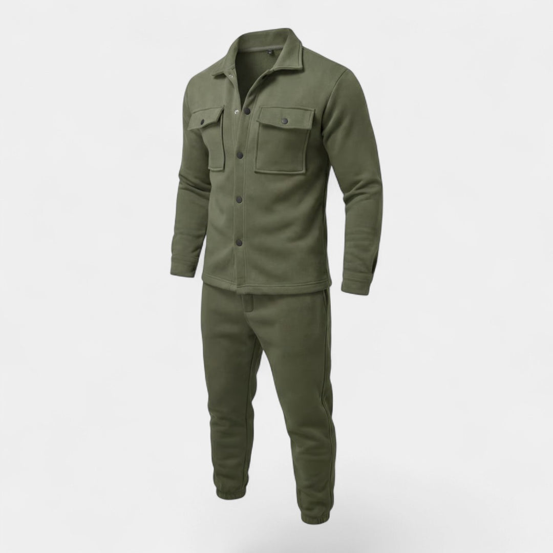 Riche | Ensemble Casual Deux Pièces en Coton pour Homme