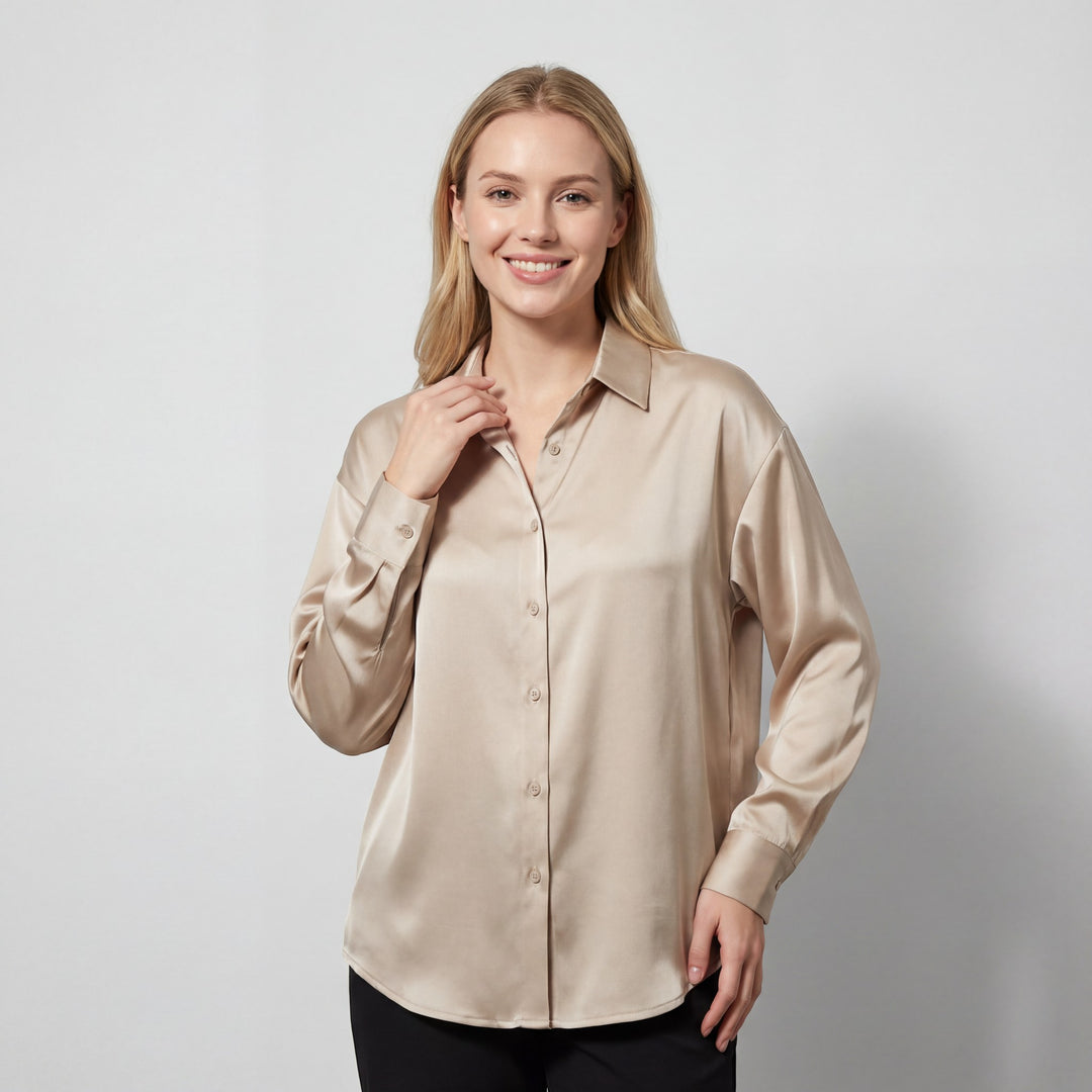 Riche | Women's long-sleeve silk blouse