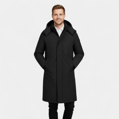 Riche | Manteau Homme en Coton à Capuche – Long Imperméable