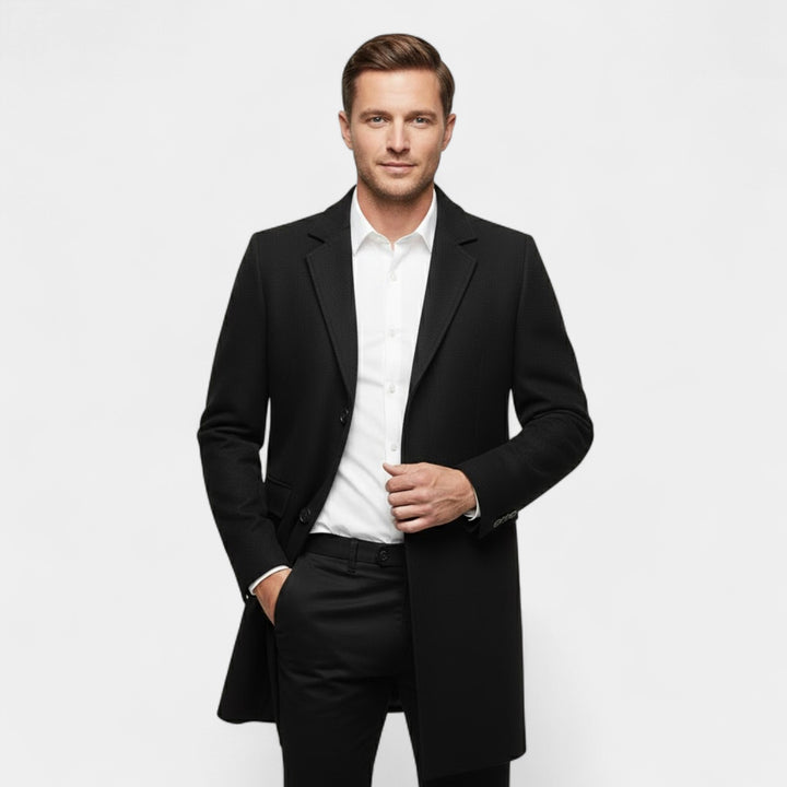 Riche | Herrefrakke i uld – Lang trenchcoat i klassisk snit
