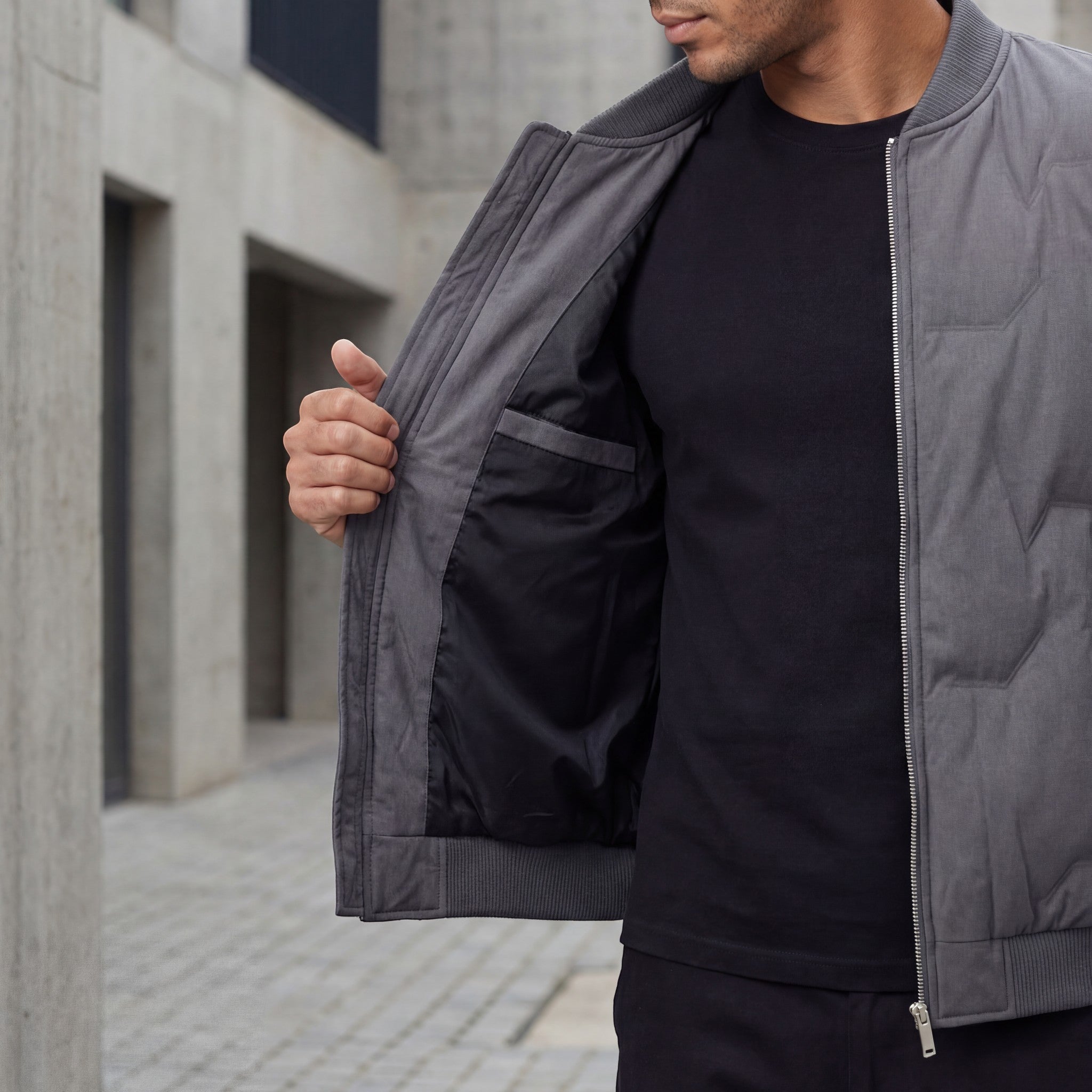 Riche | Veste d’Hiver Matelassée Doublée Peluche pour Homme