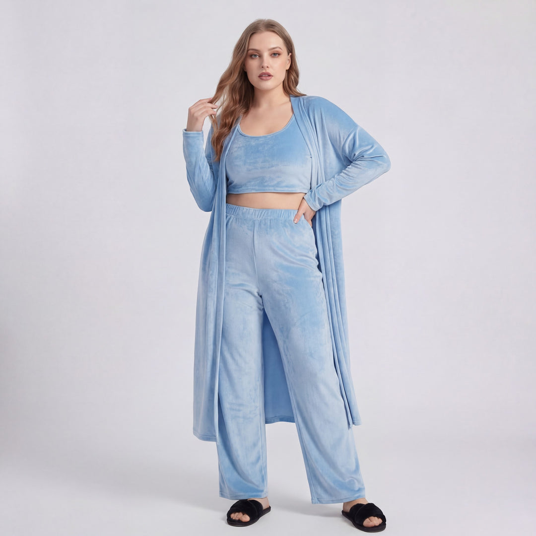 Riche | Ensemble Loungewear Femme Cozy 3 Pièces en Coton Mélangé