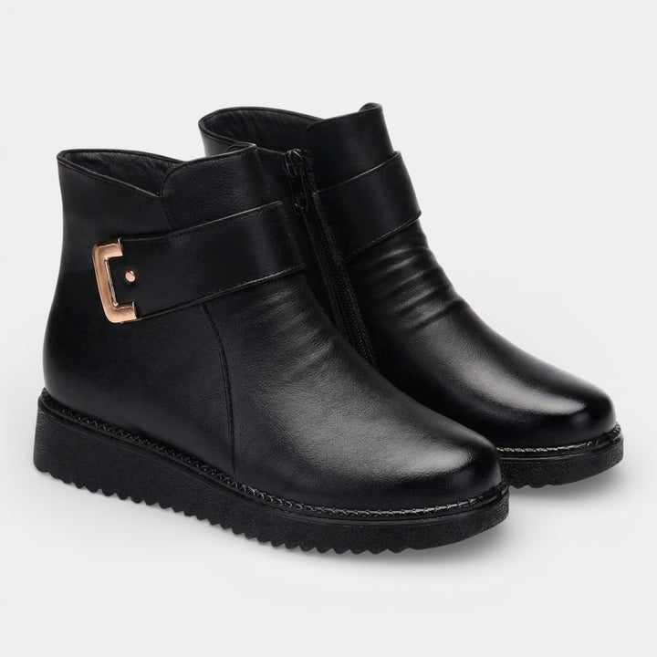 Riche | Women's faux leather wedge ankle boots