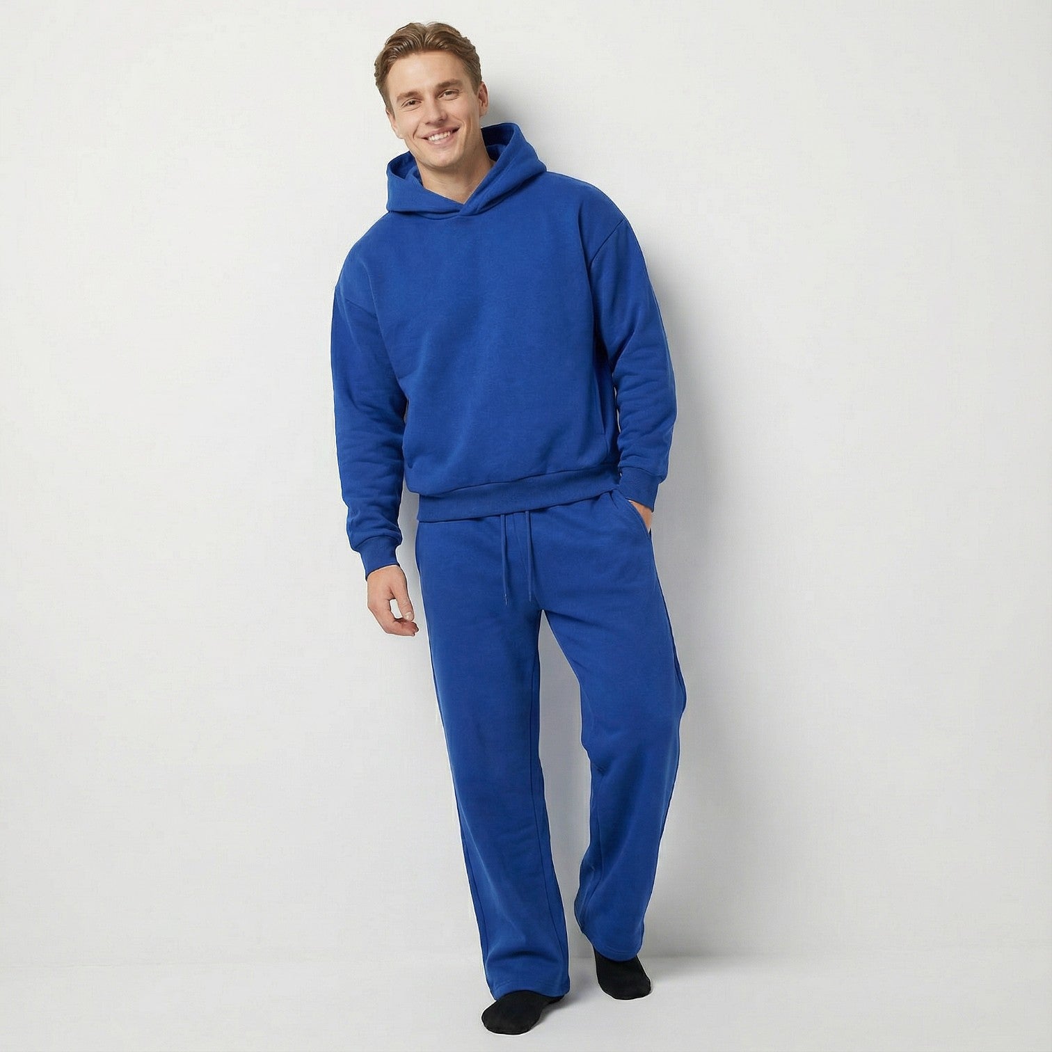 Riche | Ensemble Sweat à Capuche et Pantalon en Maille Cozy Homme