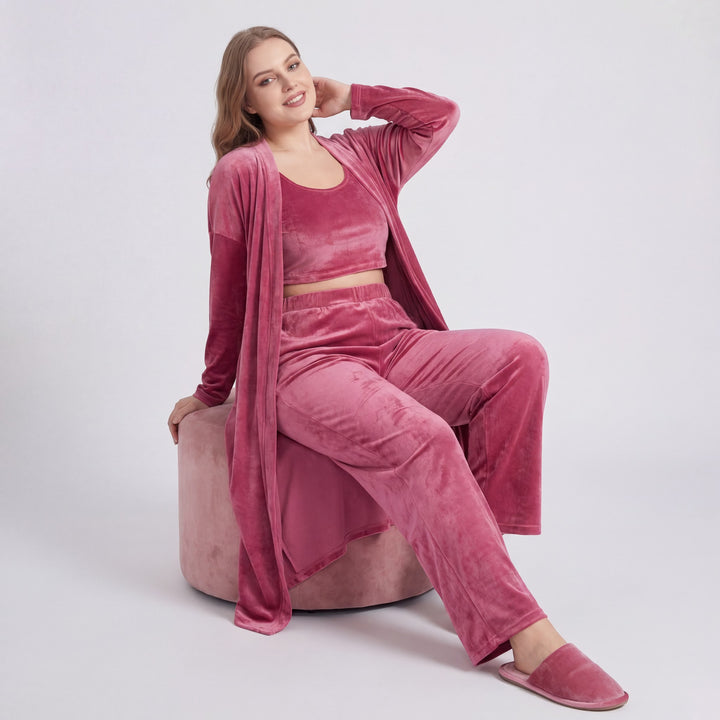 Riche | Ensemble Loungewear Femme Cozy 3 Pièces en Coton Mélangé