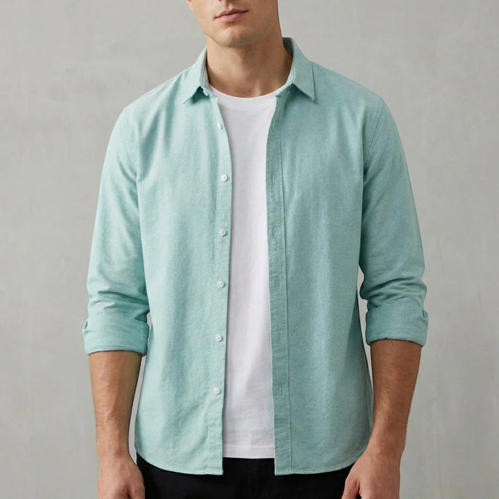Chemise homme en lin manches longues – Coupe décontractée casual