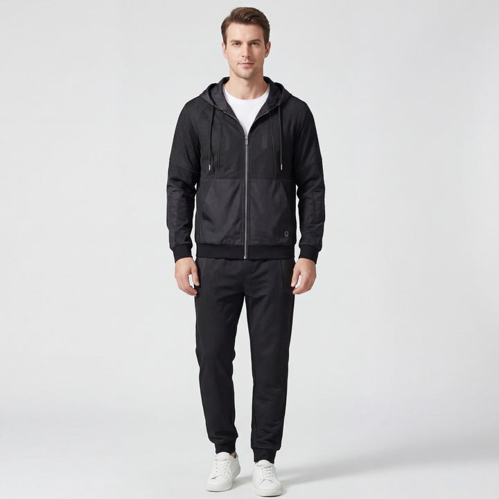Ensemble survêtement en mesh pour homme – Coupe slim à capuche