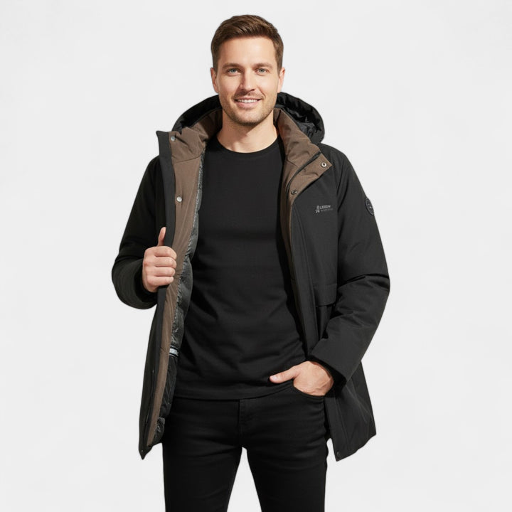 Riche | Men's Cotton Parka – Quilted Hood and Windproof Fit