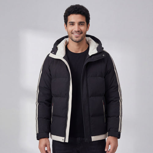 Riche | Veste d’Hiver Matelassée Lisse pour Homme