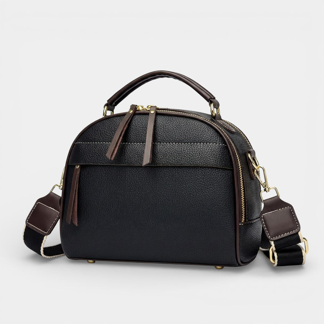 Sac bandoulière en cuir grainé pour femme – Format compact