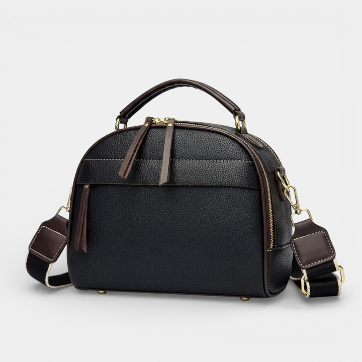 Sac bandoulière en cuir grainé pour femme – Format compact