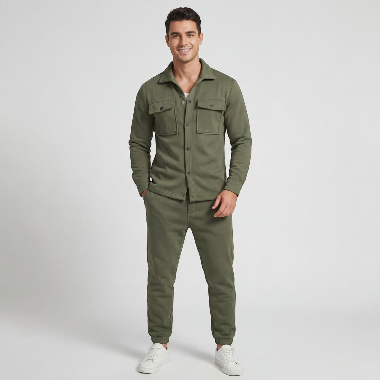 Riche | Ensemble Casual Deux Pièces en Coton pour Homme