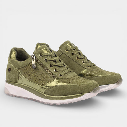 Riche | Sneakers à plateforme en cuir femme