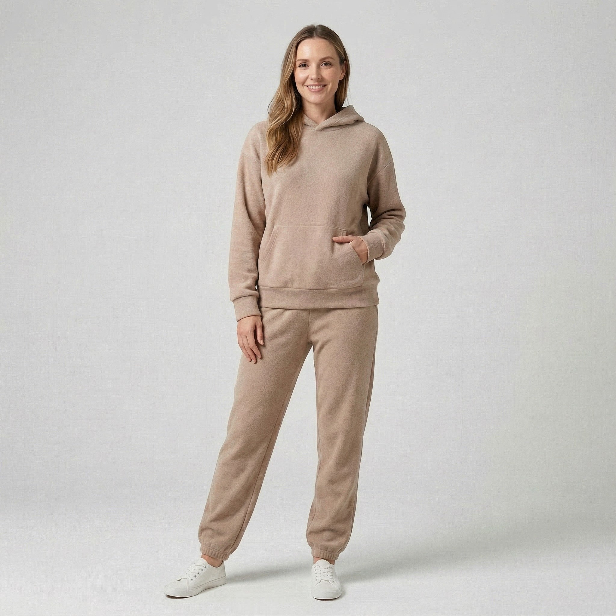 Riche | Ensemble casual femme en coton à capuche