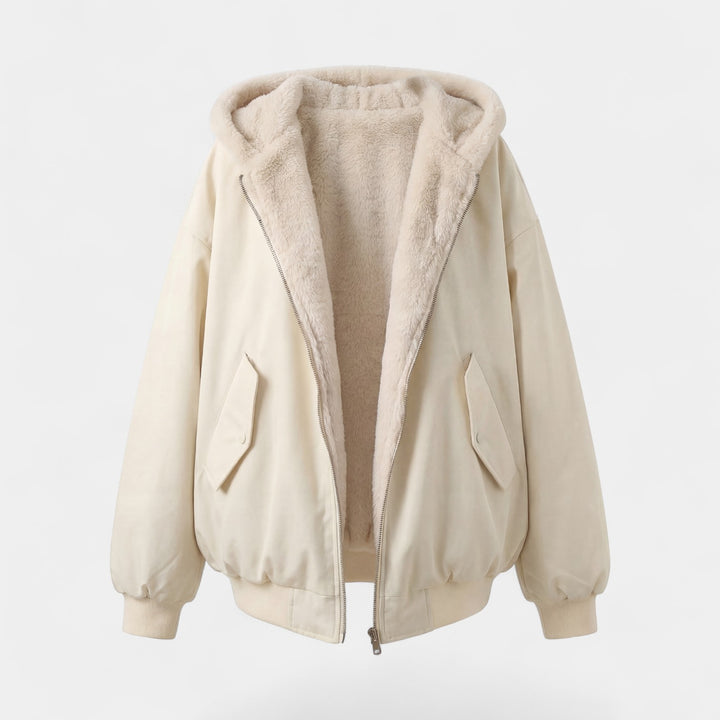 Riche | Vendbar Hættetrøje til Kvinder i Plysstof