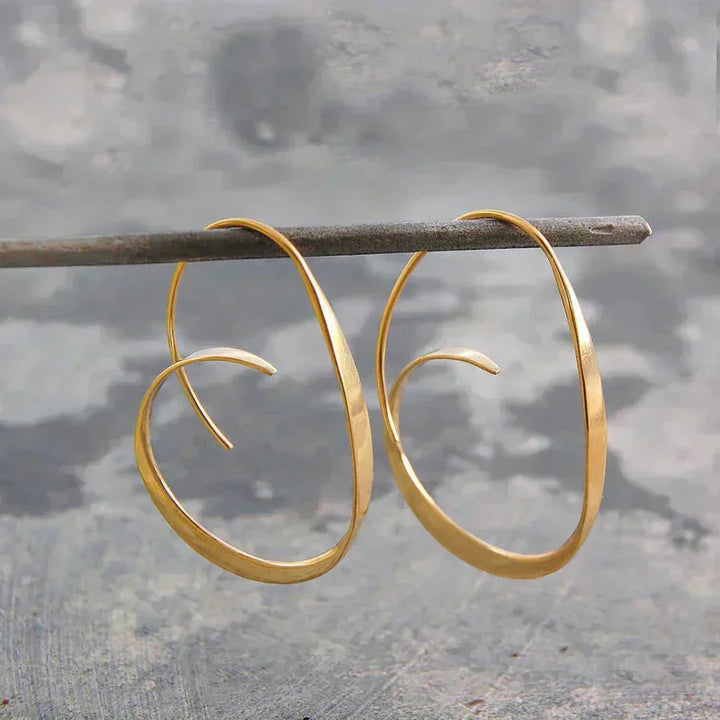 Riche | Women's Spiral Hoop Earrings