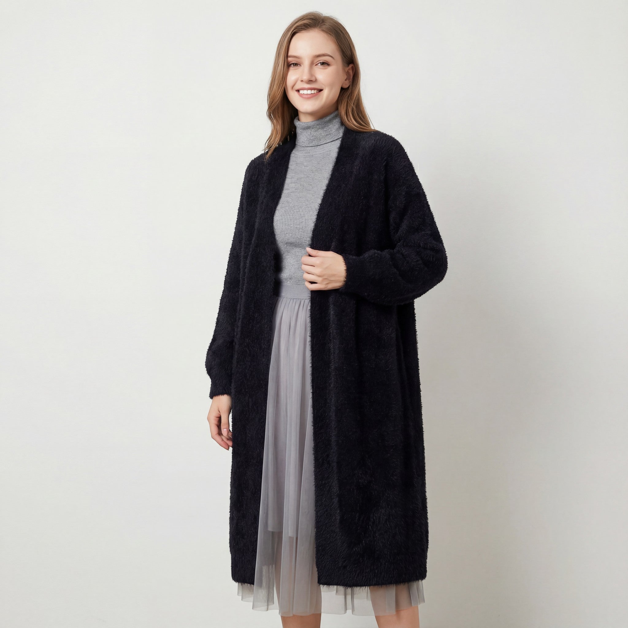 Riche | Manteau Long en Fausse Fourrure pour Femme