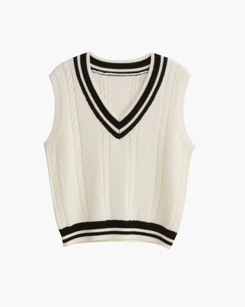 Gilet en maille de coton pour femme – Coupe régulière