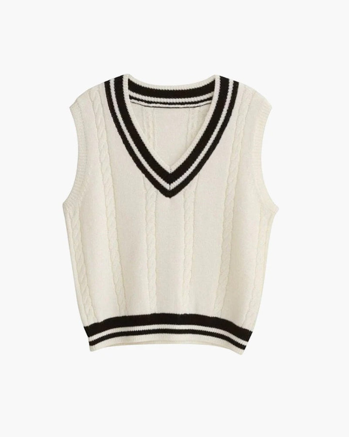 Gilet en maille de coton pour femme – Coupe régulière