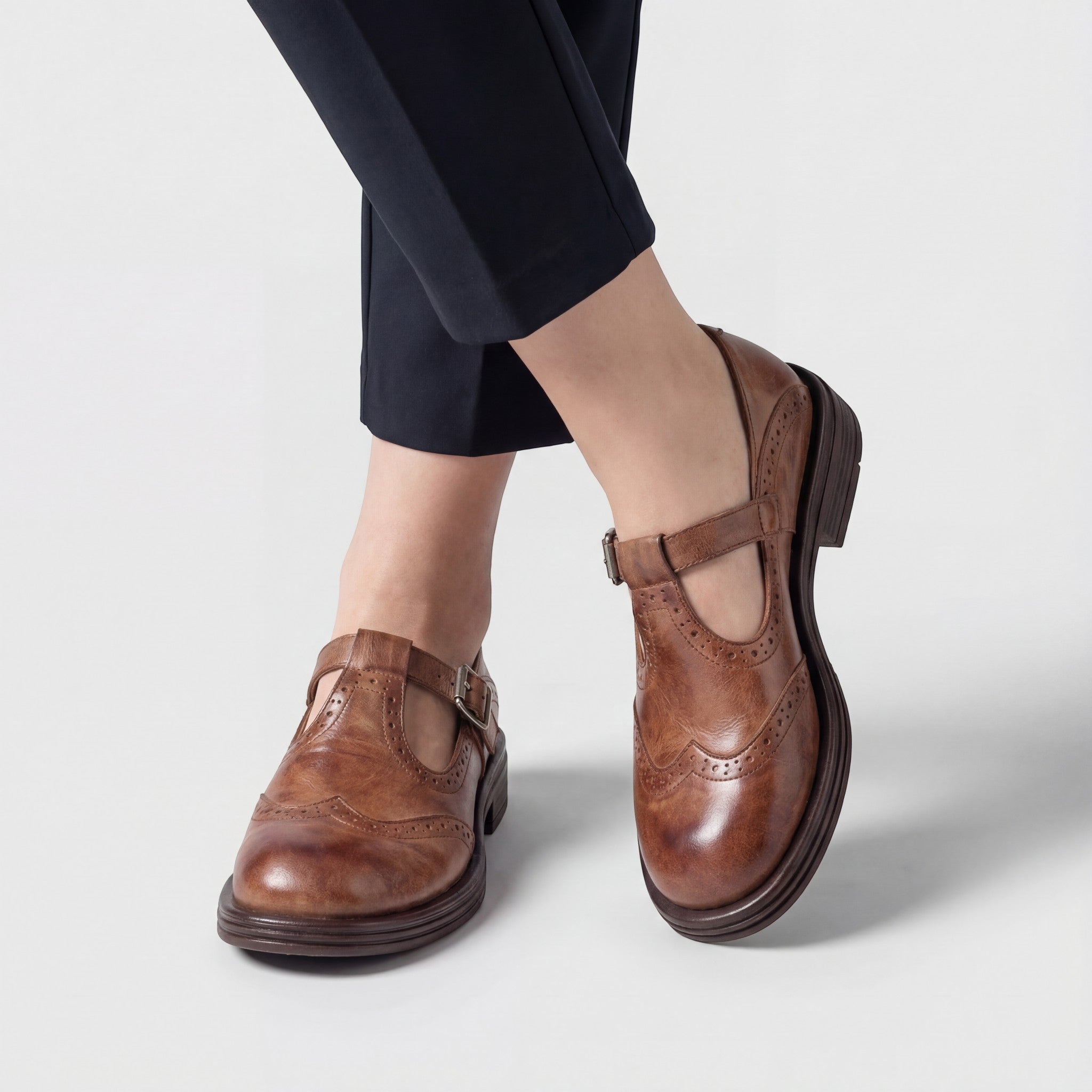 Riche | Chaussures plates en cuir raffiné pour femme