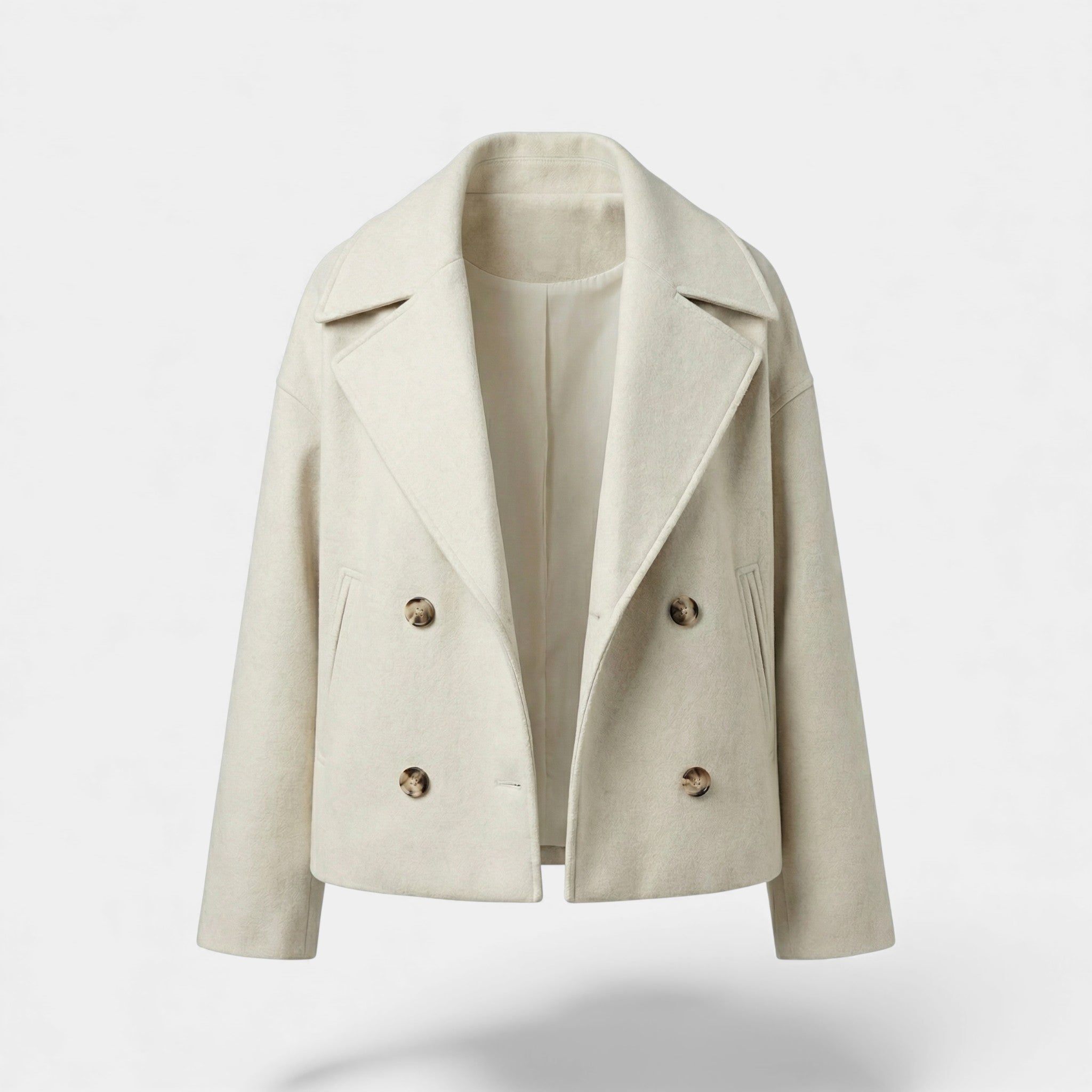 Riche | Manteau court croisé femme en laine