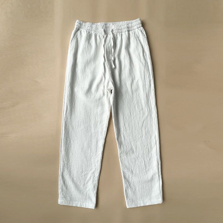 Men's Casual Linen Pants – Straight-Leg, Breathable, Casual Fit