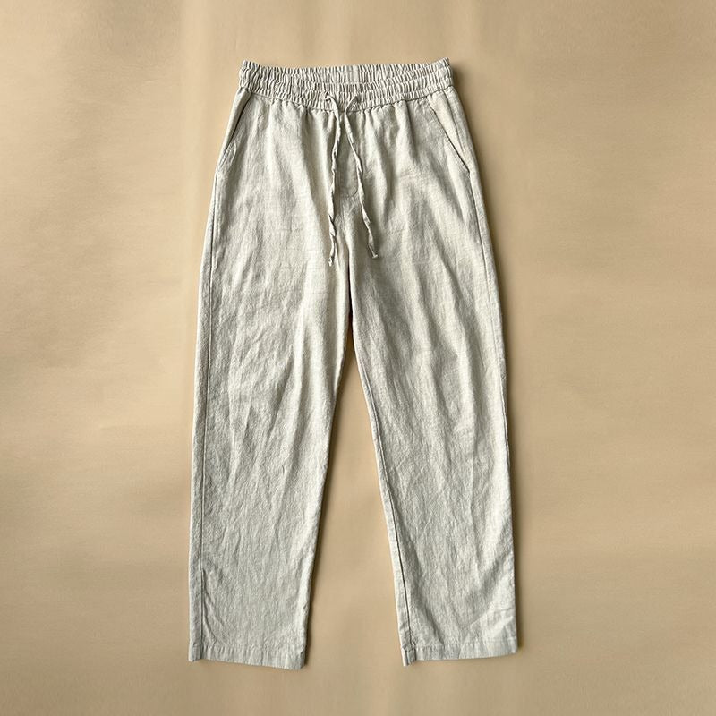 Men's Casual Linen Pants – Straight-Leg, Breathable, Casual Fit