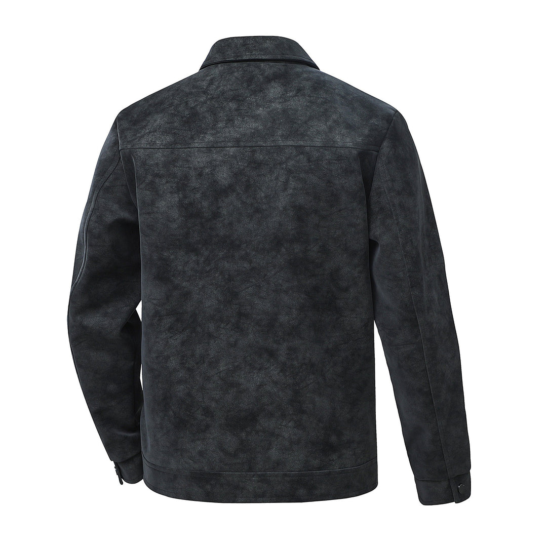 Veste Homme Vintage Coupe Structurée – Finition Mate Fermeture Boutonnée