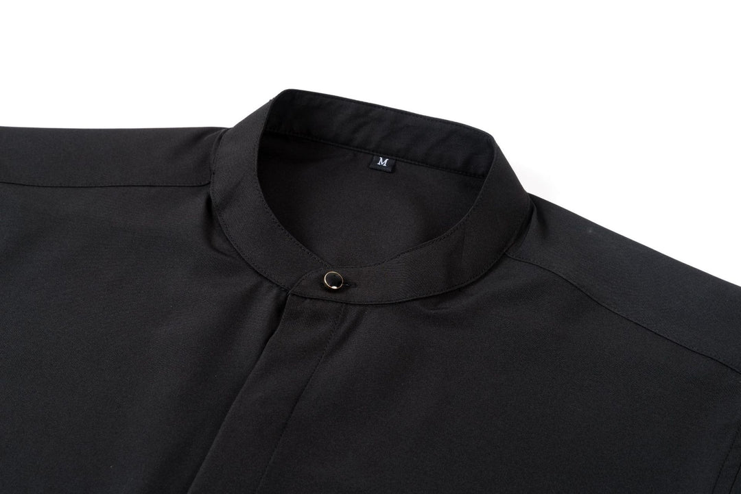 Chemise Homme à Col Mao et Manches Longues – Coupe Slim Tailleur Légère