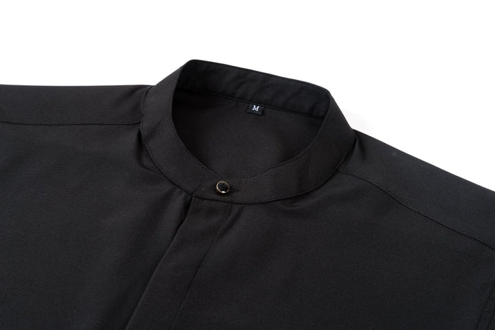 Chemise Homme à Col Mao et Manches Longues – Coupe Slim Tailleur Légère