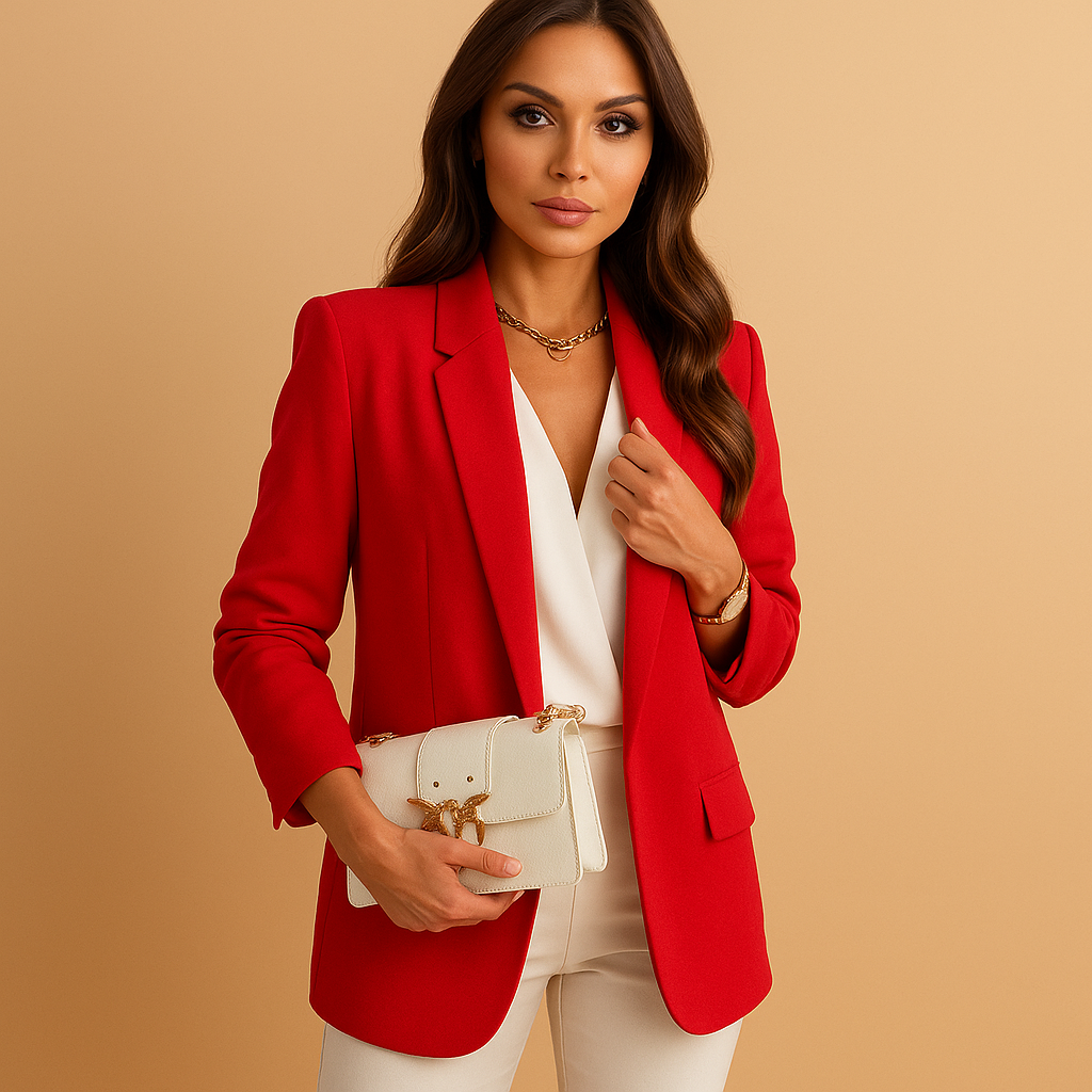 Blazer Casual Tailleur Femme – Manches Longues Coupe Slim Décontractée