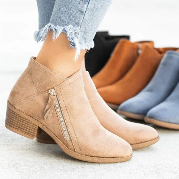 Riche | Damenstiefeletten aus Leder mit mittlerem Absatz