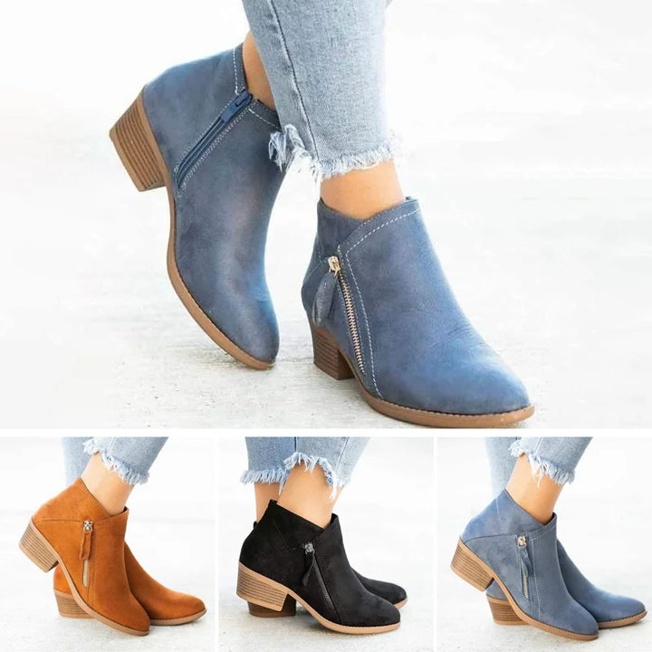 Riche | Damenstiefeletten aus Leder mit mittlerem Absatz