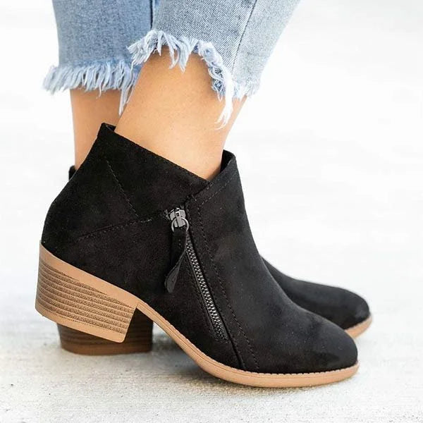 Riche | Damenstiefeletten aus Leder mit mittlerem Absatz