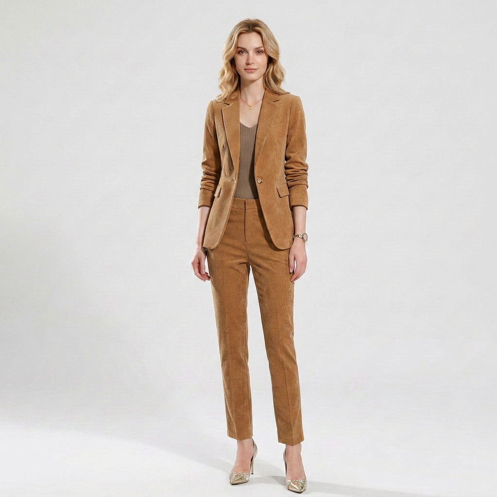 Tailleur Femme Blazer & Pantalon – Coupe Slim Stretch Formelle