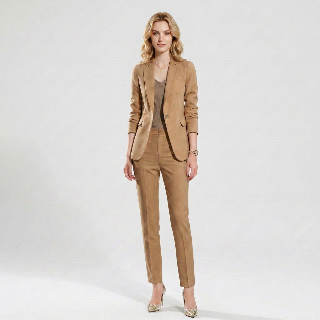 Tailleur Femme Blazer & Pantalon – Coupe Slim Stretch Formelle