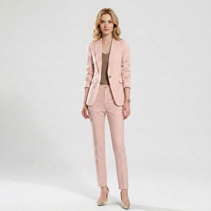 Tailleur Femme Blazer & Pantalon – Coupe Slim Stretch Formelle