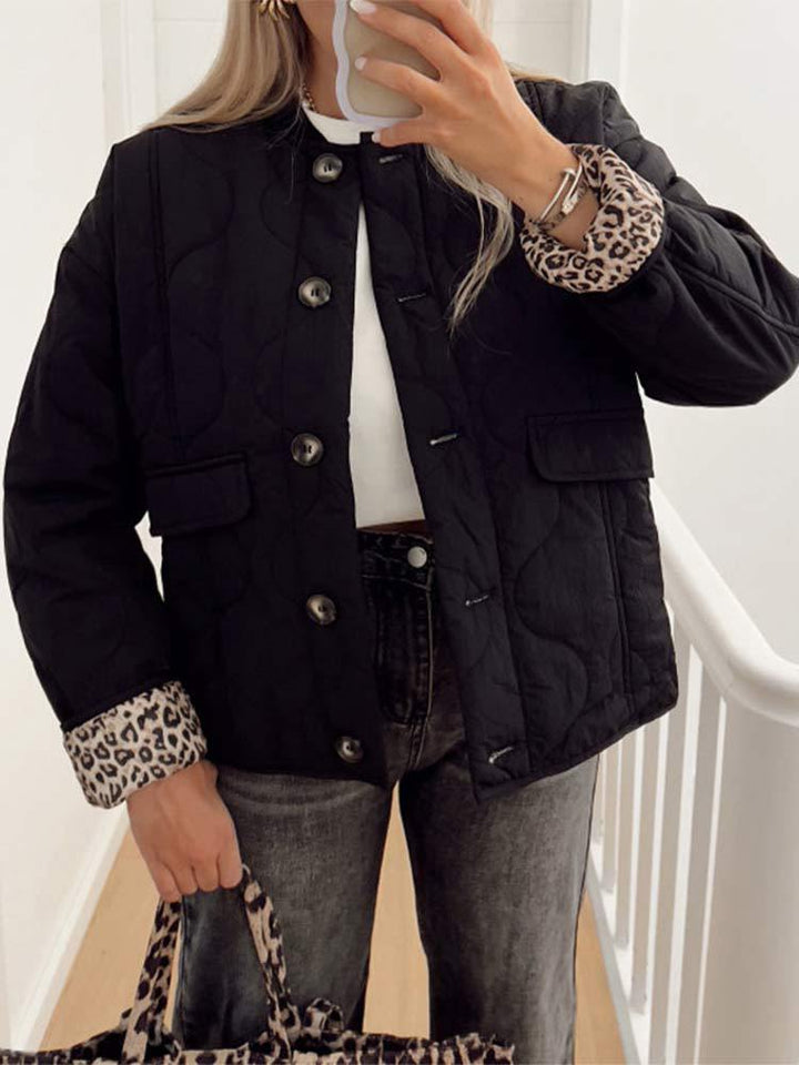 Manteau matelassé femme rembourré – Coupe ample fermeture boutonnée
