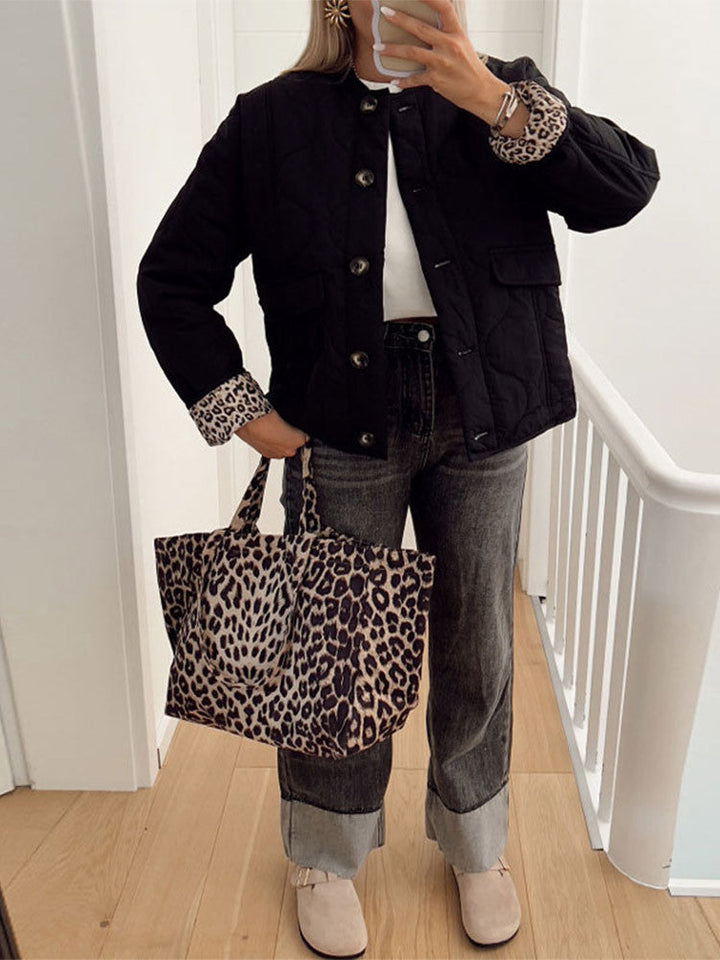 Manteau matelassé femme rembourré – Coupe ample fermeture boutonnée